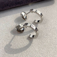 [Luna Brilliance]LOVE EARRINGS 2.65MM SILVER