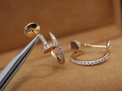 [Luna Brilliance]JUSTE EARRINGS 12.75MM PINK GOLD DIAMOND