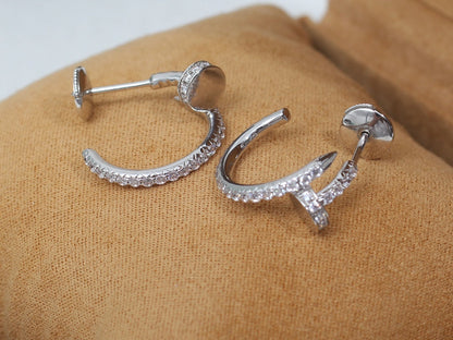 [Luna Brilliance]JUSTE EARRINGS 12.75MM SILVER DIAMOND