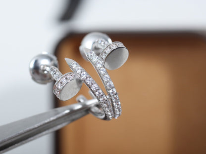 [Luna Brilliance]JUSTE EARRINGS 12.75MM SILVER DIAMOND