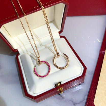 [Luna Brilliance]JUSTE NECKLACE GOLD RED DIAMONDS