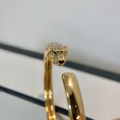 [Luna Brilliance]PANTHERE GOLD DIAMOND OPEN BRACELET