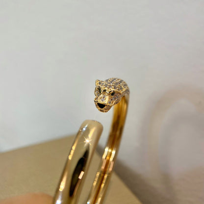 [Luna Brilliance]PANTHERE GOLD DIAMOND OPEN BRACELET