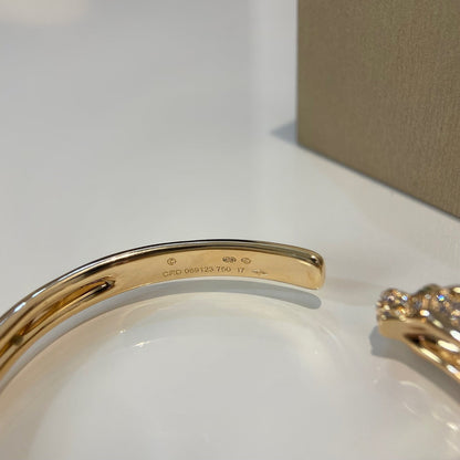 [Luna Brilliance]PANTHERE GOLD DIAMOND OPEN BRACELET