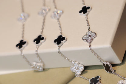 [Luna Brilliance]CLOVER 20 MOTIFS ONYX DIAMOND SILVER