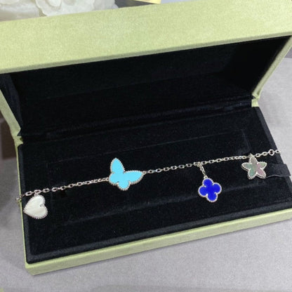 [Luna Brilliance]LUCKY SPRING SILVER BRACELET 4 MOTIF