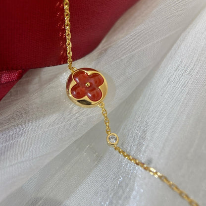 [Luna Brilliance]SUN PEDANT CARNELIAN BRACELET