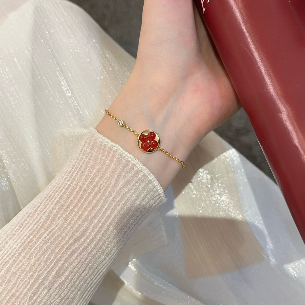 [Luna Brilliance]SUN PEDANT CARNELIAN BRACELET