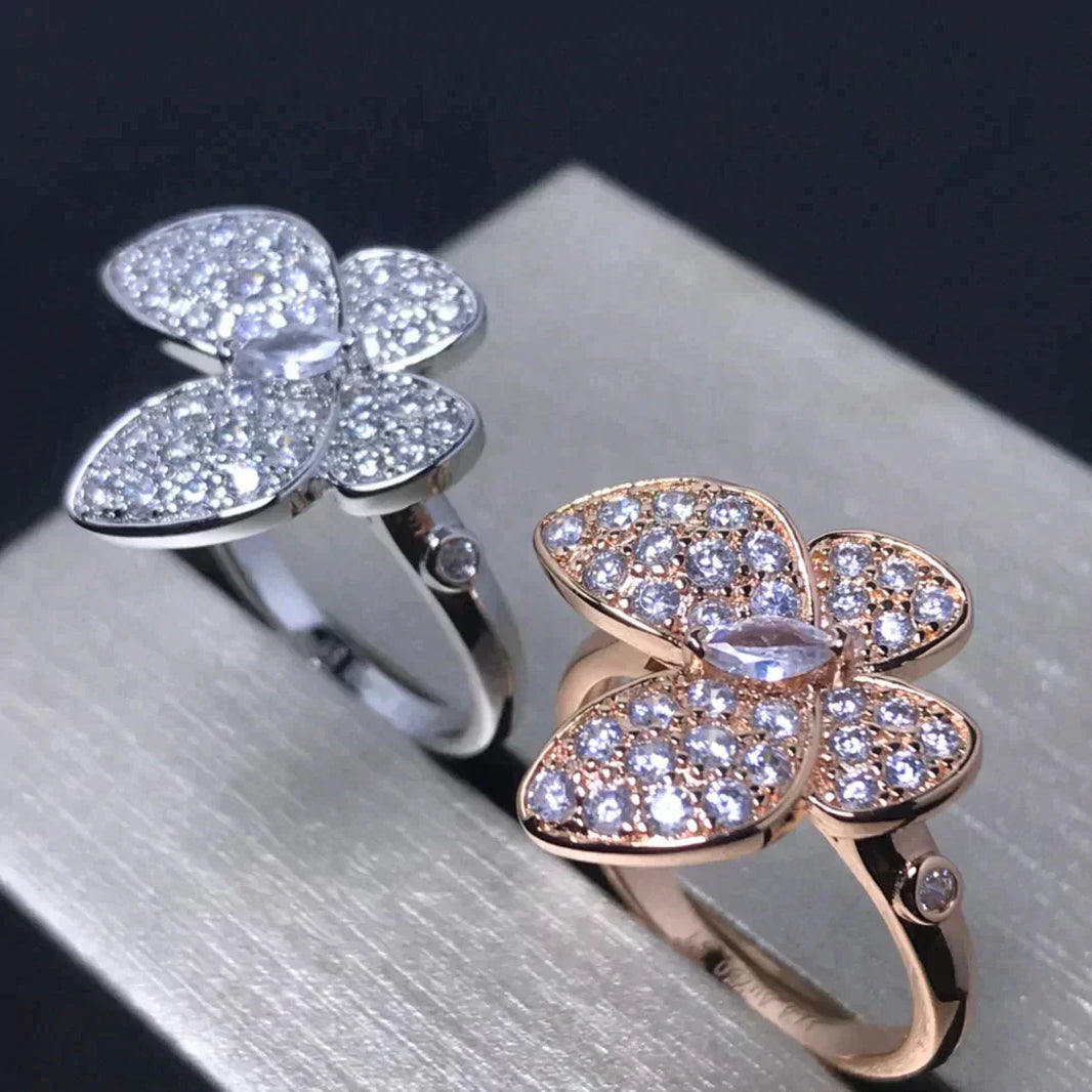 [Luna Brilliance]BUTTERFLY PINK GOLD DIAMOND RING