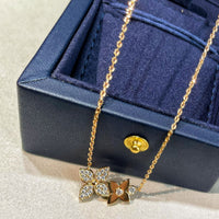 [Luna Brilliance]STAR BLOSSOM NECKLACE PINK GOLD DIAMONDS