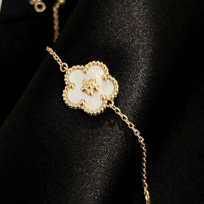 [Luna Brilliance]LUCKY SPRING ROSE GOLD MOP BRACELET