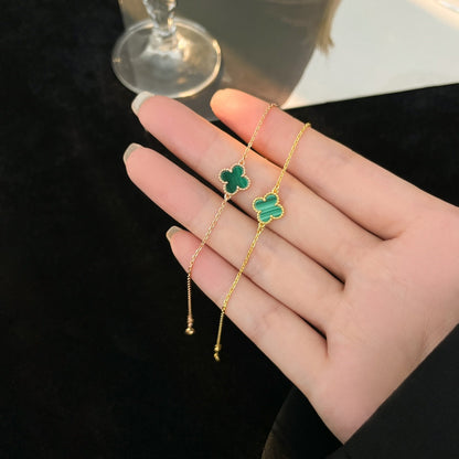 [Luna Brilliance]CLOVER BRACELET MALACHITE 1 MOTIF