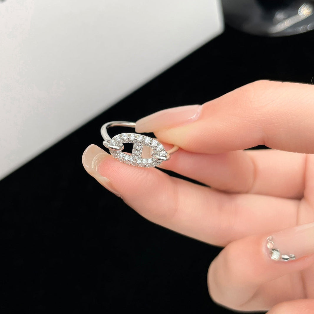 [Luna Brilliance]RONDE SMALL SILVER DIAMOND RING