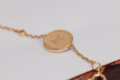 [Luna Brilliance]STAR AND SUN 4 MOTIF PINK GOLD MALACHITE BRACELET