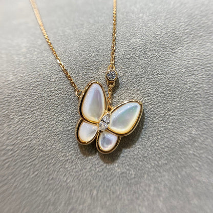 [Luna Brilliance]BUTTERFLY MOP DIAMOND NECKLACE