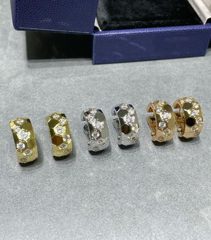 [Luna Brilliance]BEE LOVE DIAMOND HOOP EARRINGS