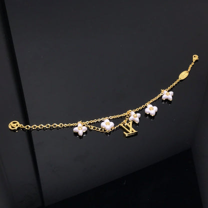 [Luna Brilliance]LOGO 6 MOTIF STAR AND SUN GOLD BRACELET