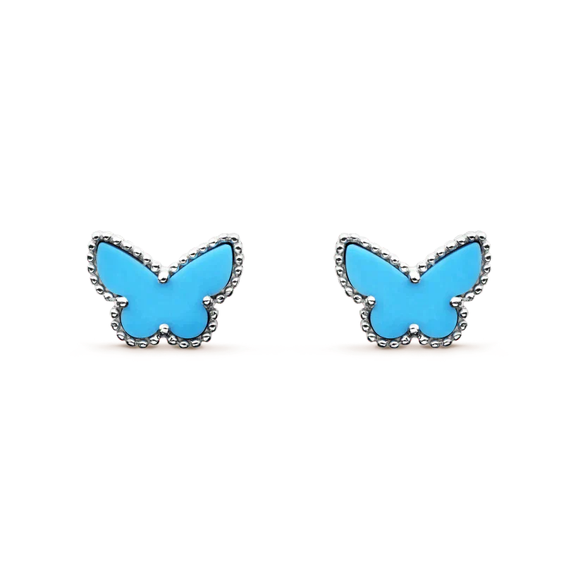[Luna Brilliance]BUTTERFLY TURQUOISE EARRINGS SILVER