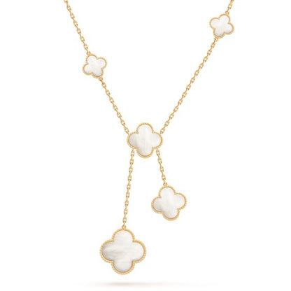 [Luna Brilliance]CLOVER MOTHER OF PEARL NECKLACE 6 MOTIF