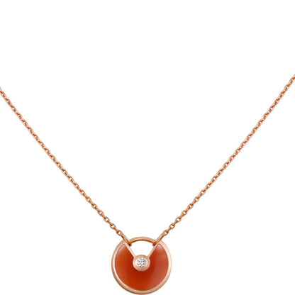 [Luna Brilliance]AMULETTE GOLD CARNELIAN ONYX NECKLACE