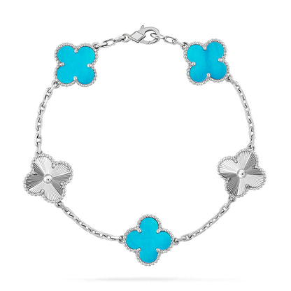 [Luna Brilliance]CLOVER LASER SILVER BRACELET COLLECTION,5 MOTIFS