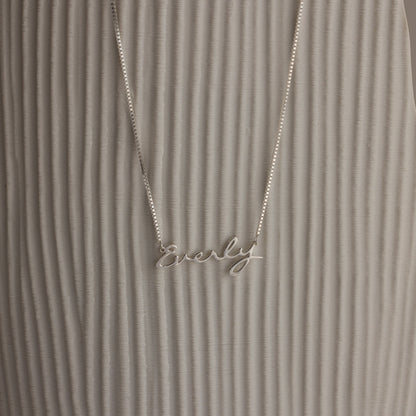 Callie Box Chain Name Necklace