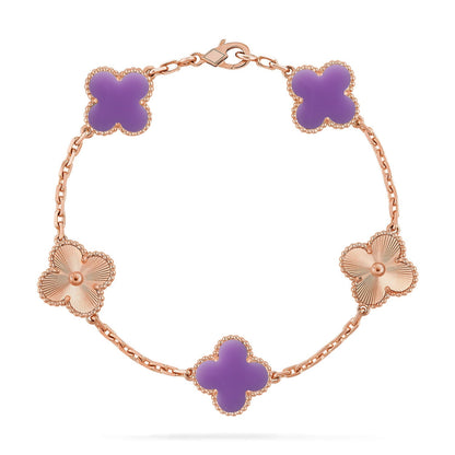 [Luna Brilliance]CLOVER LASER ROSE GOLD BRACELET COLLECTION,5 MOTIFS