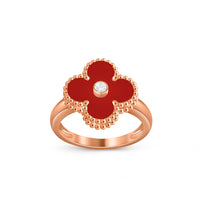 [Luna Brilliance]CLOVER DIAMOND RING ROSE GOLD COLLECTION