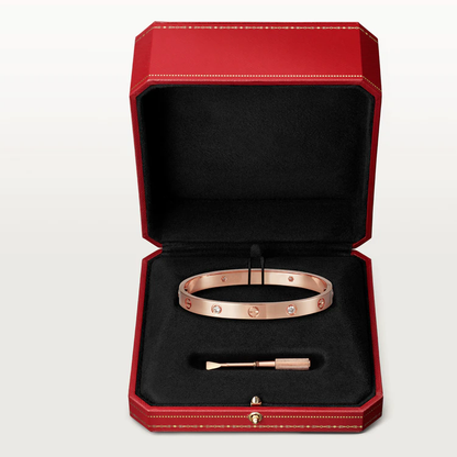 [Luna Brilliance]LOVE BRACELET 6.1MM 4 DIAMONDS