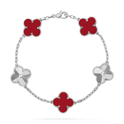 [Luna Brilliance]CLOVER LASER SILVER BRACELET COLLECTION,5 MOTIFS