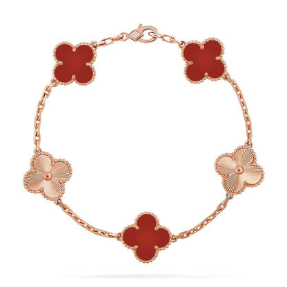 [Luna Brilliance]CLOVER LASER ROSE GOLD BRACELET COLLECTION,5 MOTIFS