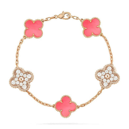 [Luna Brilliance]CLOVER DIAMOND GOLD BRACELET COLLECTION,5 MOTIFS