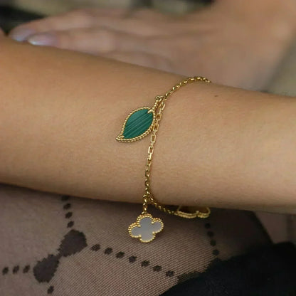 [Luna Brilliance]LUCKY SPRING 5 MOTIF GOLD BRACELET