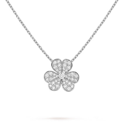 [Luna Brilliance]CLOVER DIAMOND NECKLACE SILVER