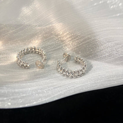 [Luna Brilliance]CLASH SMALL HOOP EARRINGS