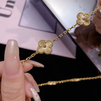 [Luna Brilliance]CLOVER 10 MOTIFS LASER NECKLACE