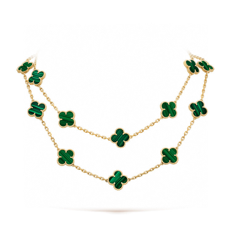 [Luna Brilliance]CLOVER 20 MOTIFS MALACHITE GOLD