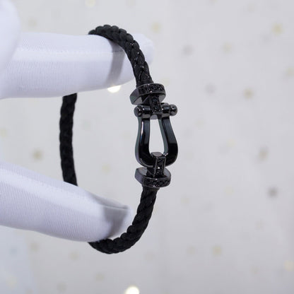 [Luna Brilliance]FORCE LARGE SERIES HORSESHOE BLACK SAMURAI BRACELET