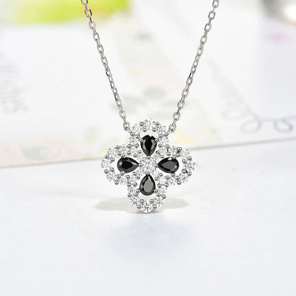 [Luna Brilliance]LOOP NECKLACE FULL MOTIF DIAMOND 16MM MULTIPLE COLORS