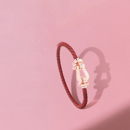 [Luna Brilliance]FORCE 10 HALF DIAMOND PINK GOLD RED CORDERI LARGE AND MEDIUM MODEL