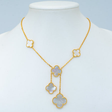 [Luna Brilliance]CLOVER MOTHER OF PEARL NECKLACE 6 MOTIF