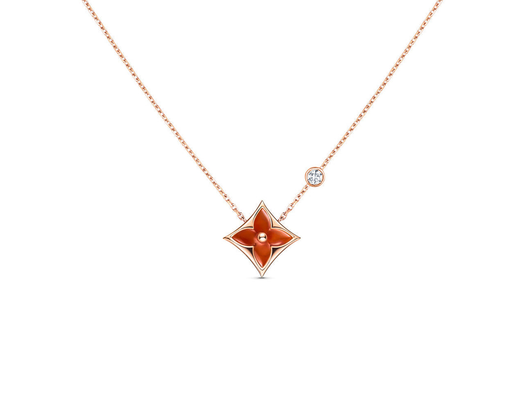[Luna Brilliance]STAR NECKLACE PINK GOLD 1 DIAMOND