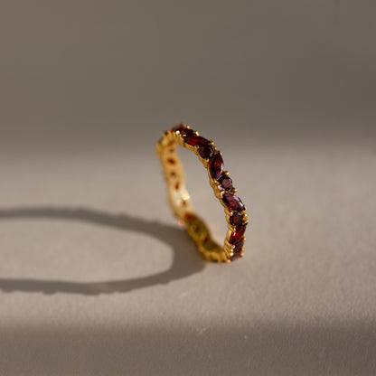 Staggered Marquise Birthstone Ring