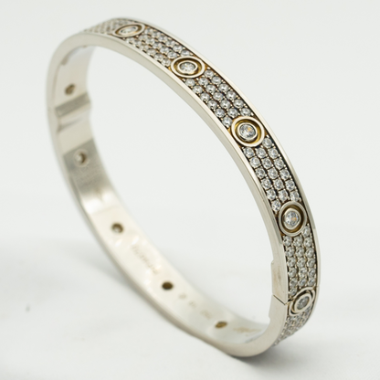 [Luna Brilliance]LOVE BRACELET 6.1MM DIAMOND-PAVED 10 BIG DIAMONDS