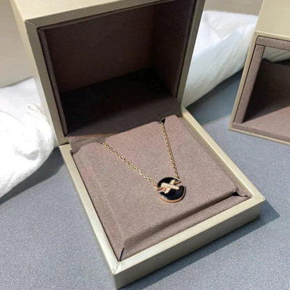 [Luna Brilliance]JEUX DE ROSE GOLD DIAMOND NECKLACE