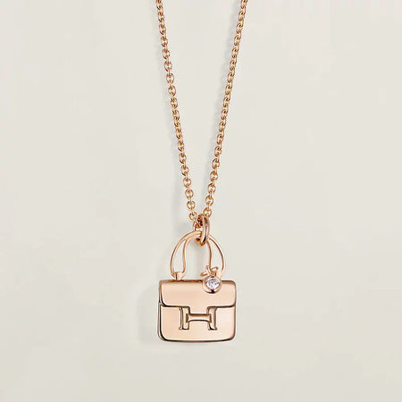 [Luna Brilliance]AMULETTE PEDANT ROSE GOLD NECKLACE