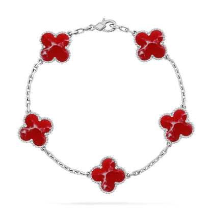 [Luna Brilliance]CLOVER SILVER BRACELET COLLECTION,5 MOTIFS