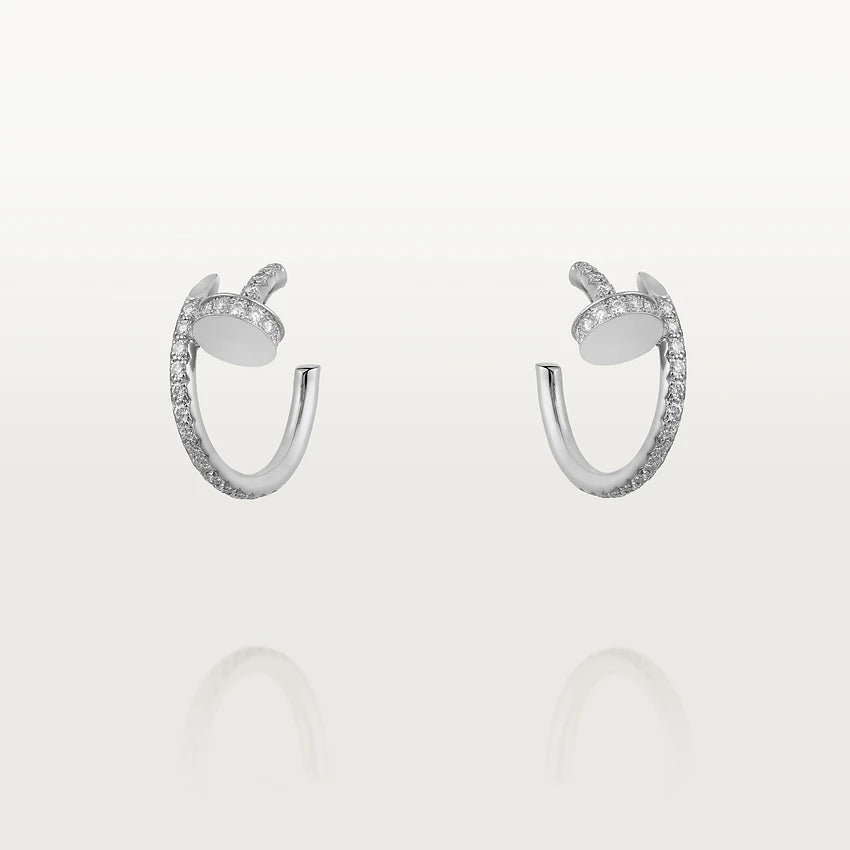 [Luna Brilliance]JUSTE EARRINGS 12.75MM SILVER DIAMOND