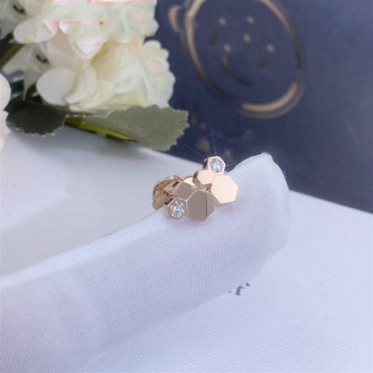 [Luna Brilliance]BEE LOVE PINK GOLD DIAMOND EARRINGS