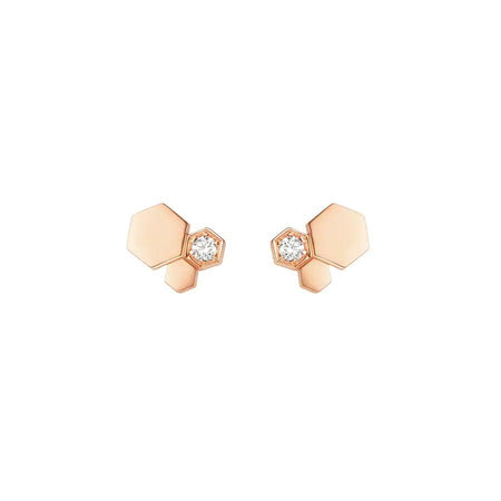 [Luna Brilliance]BEE LOVE PINK GOLD DIAMOND EARRINGS